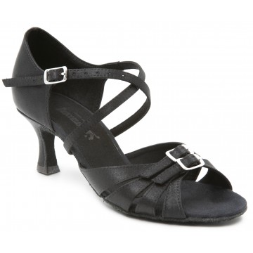 Женские туфли для бальных танцев DanceMaster 161 латина 5 см черная